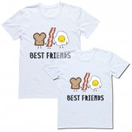 Парные футболки "Best Friends (Тостер&amp;Яйцо&amp;Бекон)